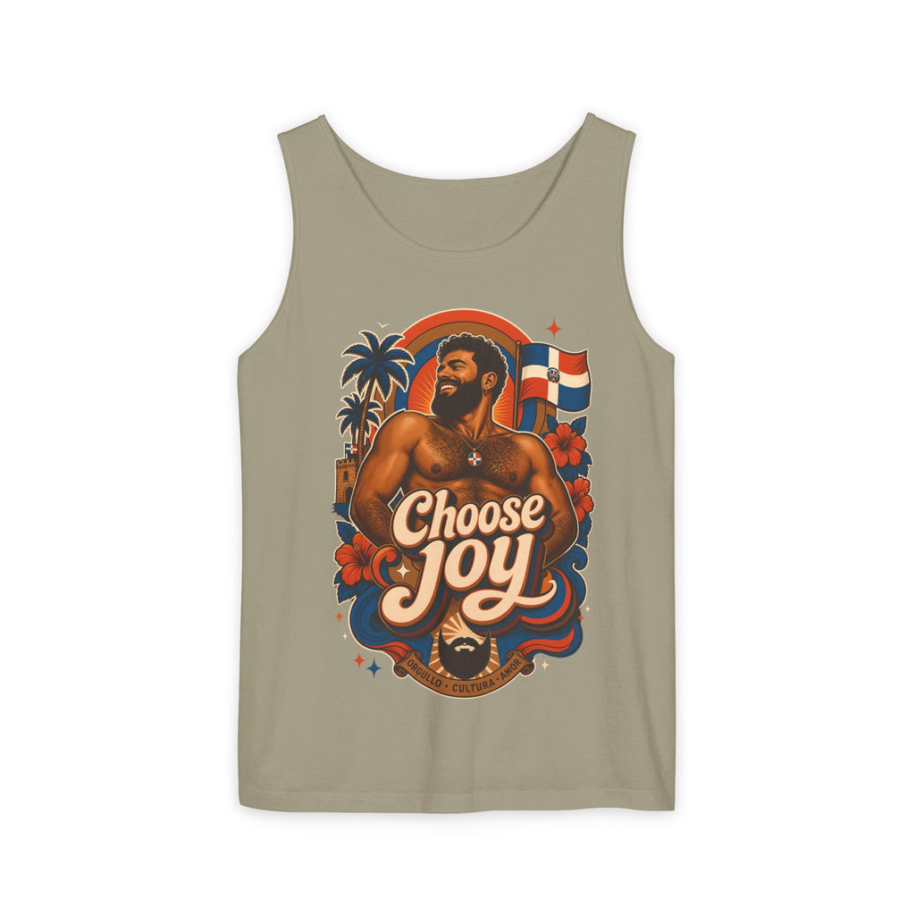 Choose Joy Tank Top — Vintage Tropical Pride Graphic Tank