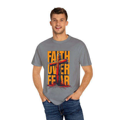 Inspirational T-Shirt – “Faith Over Fear” | Faith-Based Comfort Tee for Everyday Strength