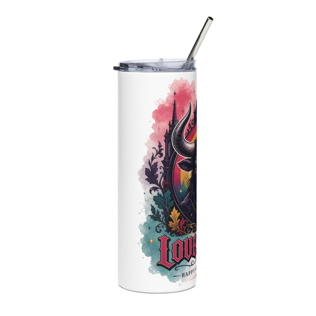 Pride Bull 20oz Stainless Tumbler — "Love Is Love" Rainbow Travel Cup
