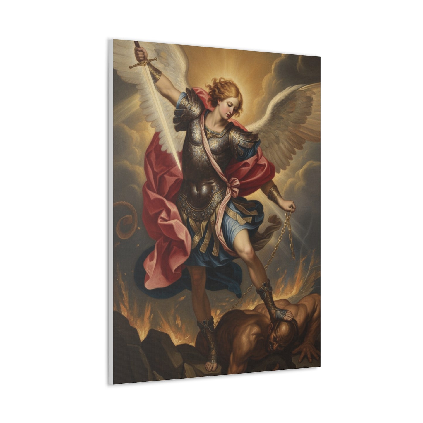 St. Michael Archangel Canvas Art Wrap – Classic Religious Wall Art