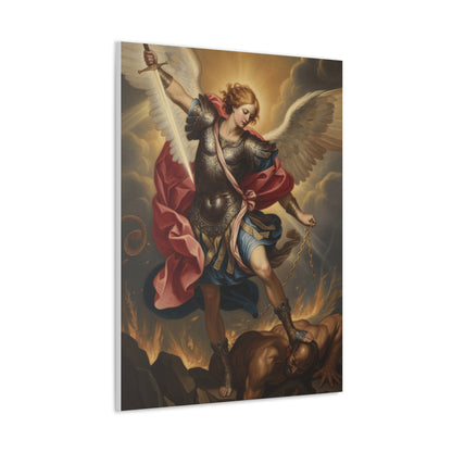 St. Michael Archangel Canvas Art Wrap – Classic Religious Wall Art