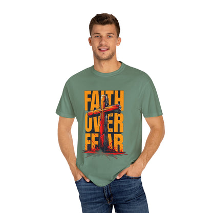 Inspirational T-Shirt – “Faith Over Fear” | Faith-Based Comfort Tee for Everyday Strength