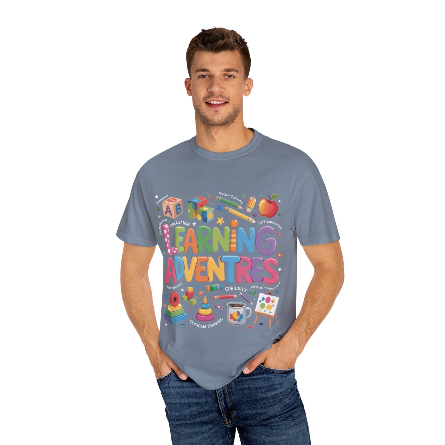 Colorful Learning Adventures T-Shirt – Fun Educational Tee for Kids & Teachers