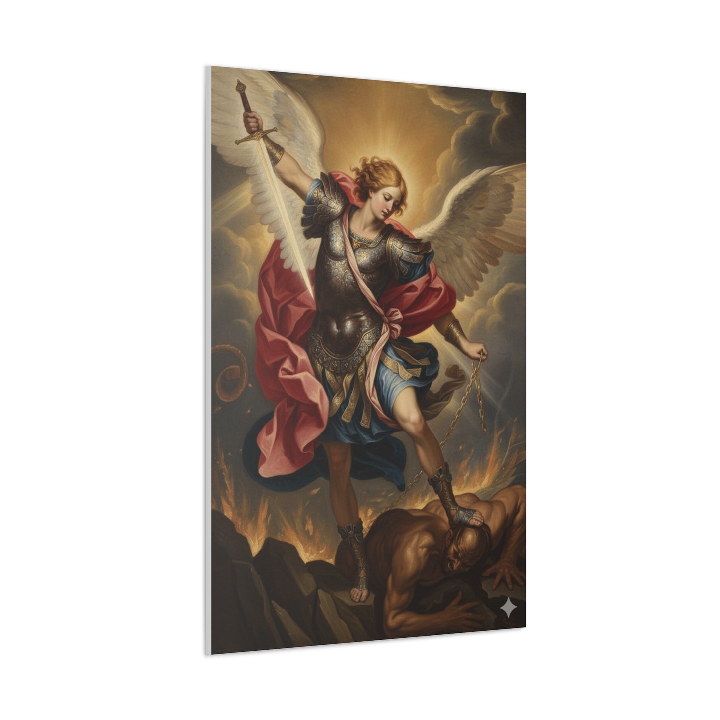St. Michael Archangel Canvas Art Wrap – Classic Religious Wall Art