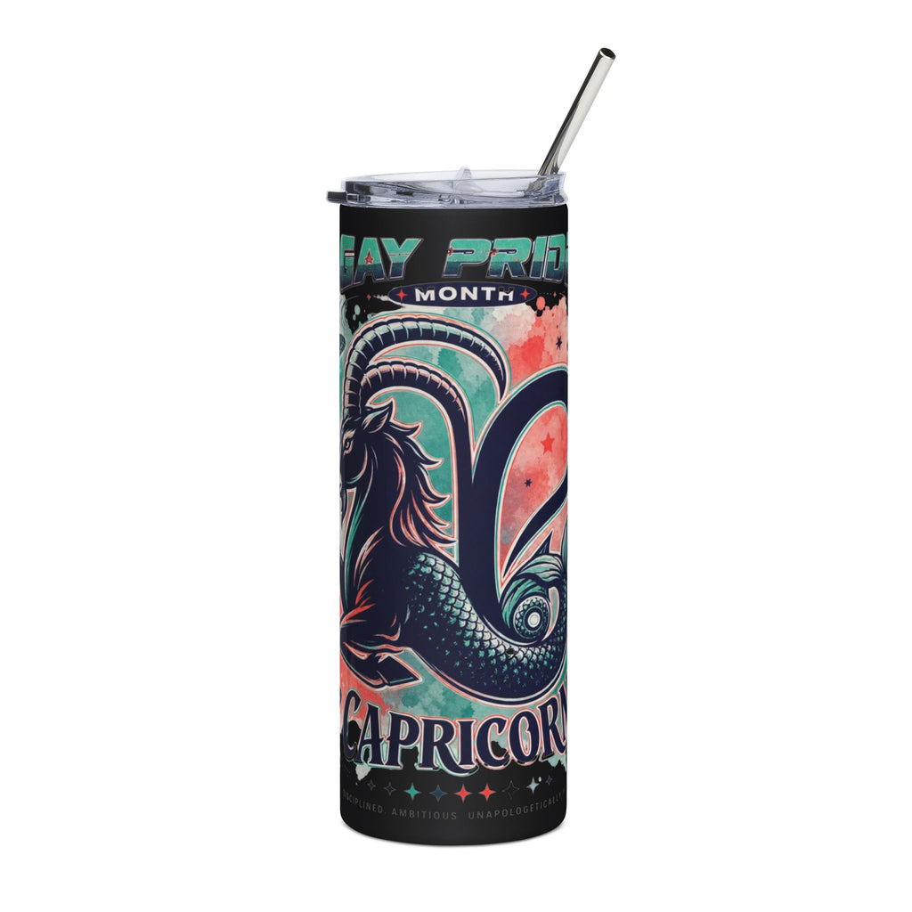 Capricorn Pride 20oz Stainless Steel Tumbler – Zodiac Goat Design