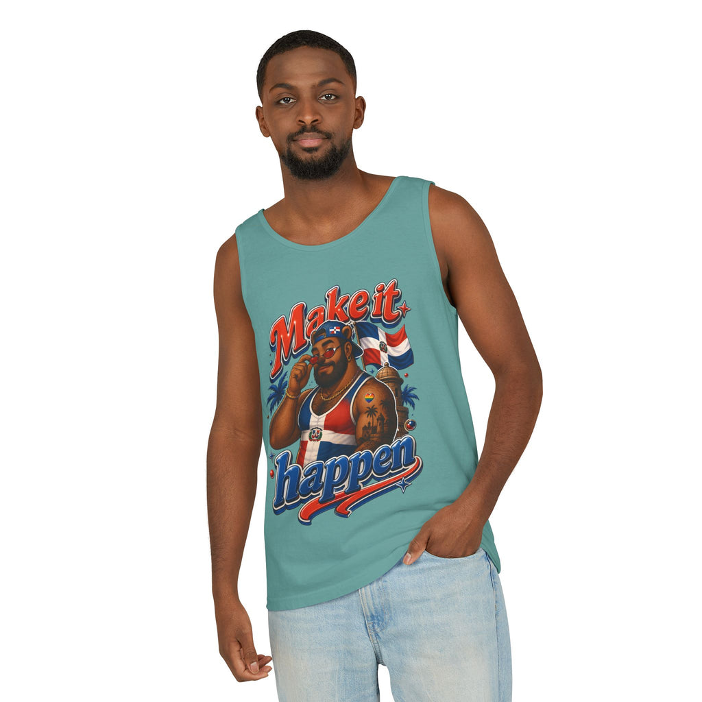 Make It Happen Tank Top — Retro Patriotic Motivational Muscle Tee