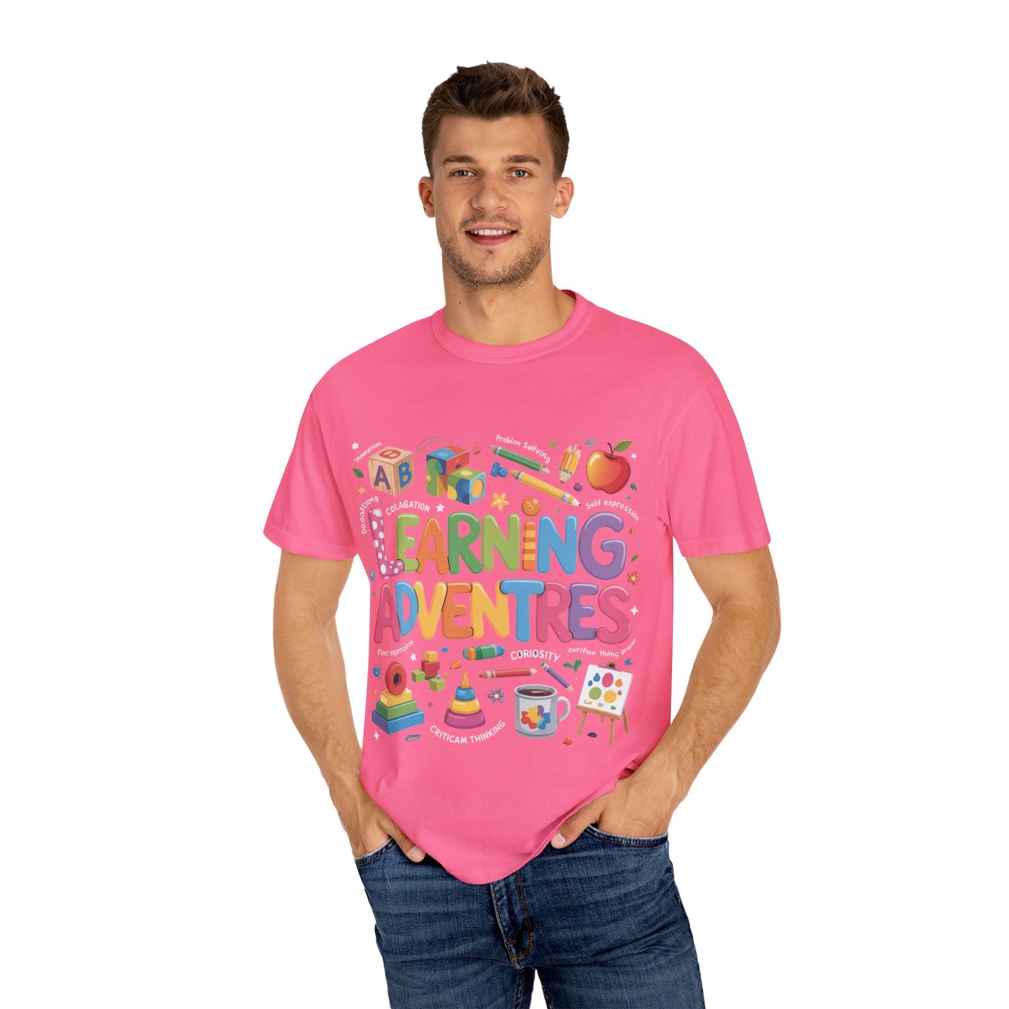 Colorful Learning Adventures T-Shirt – Fun Educational Tee for Kids & Teachers