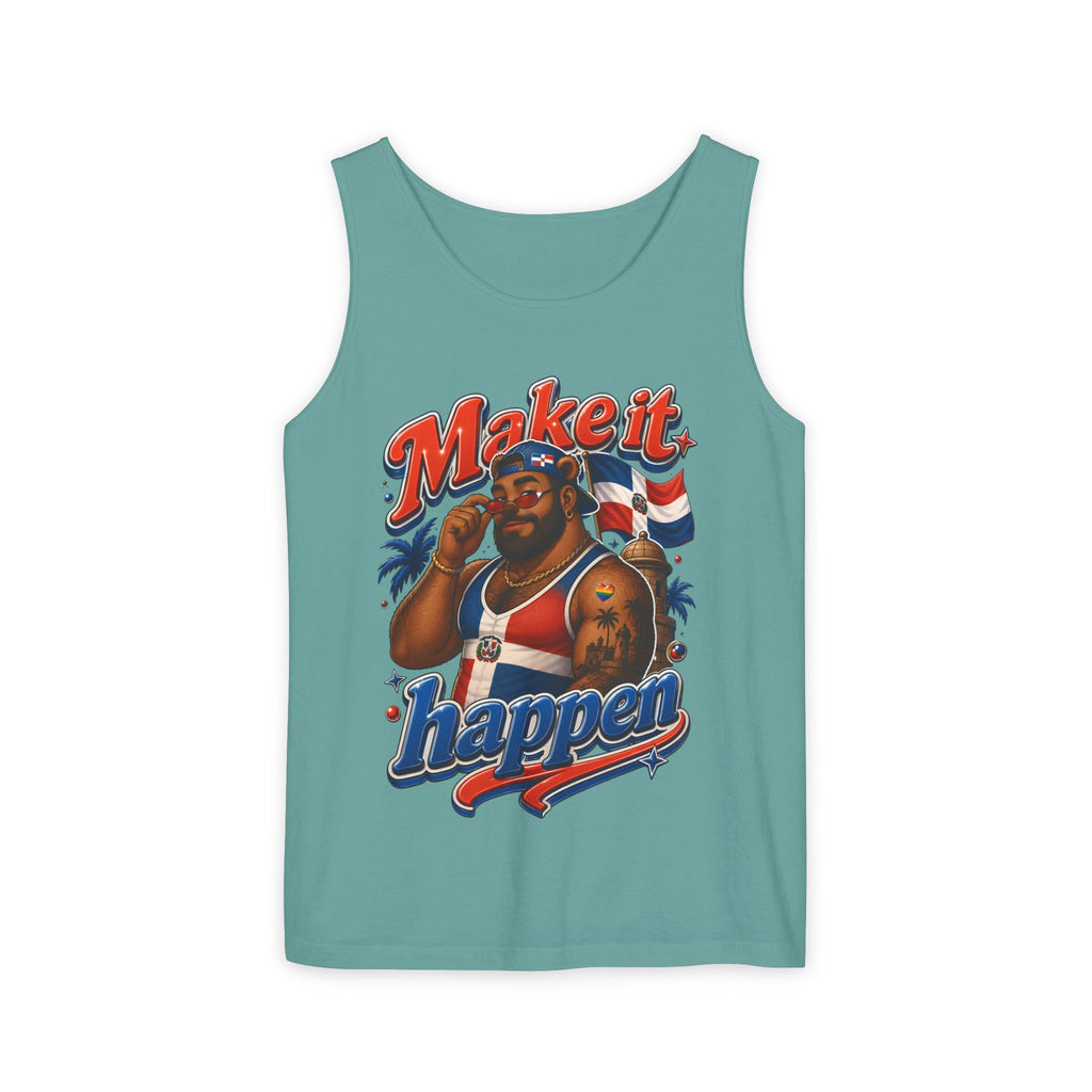 Make It Happen Tank Top — Retro Patriotic Motivational Muscle Tee