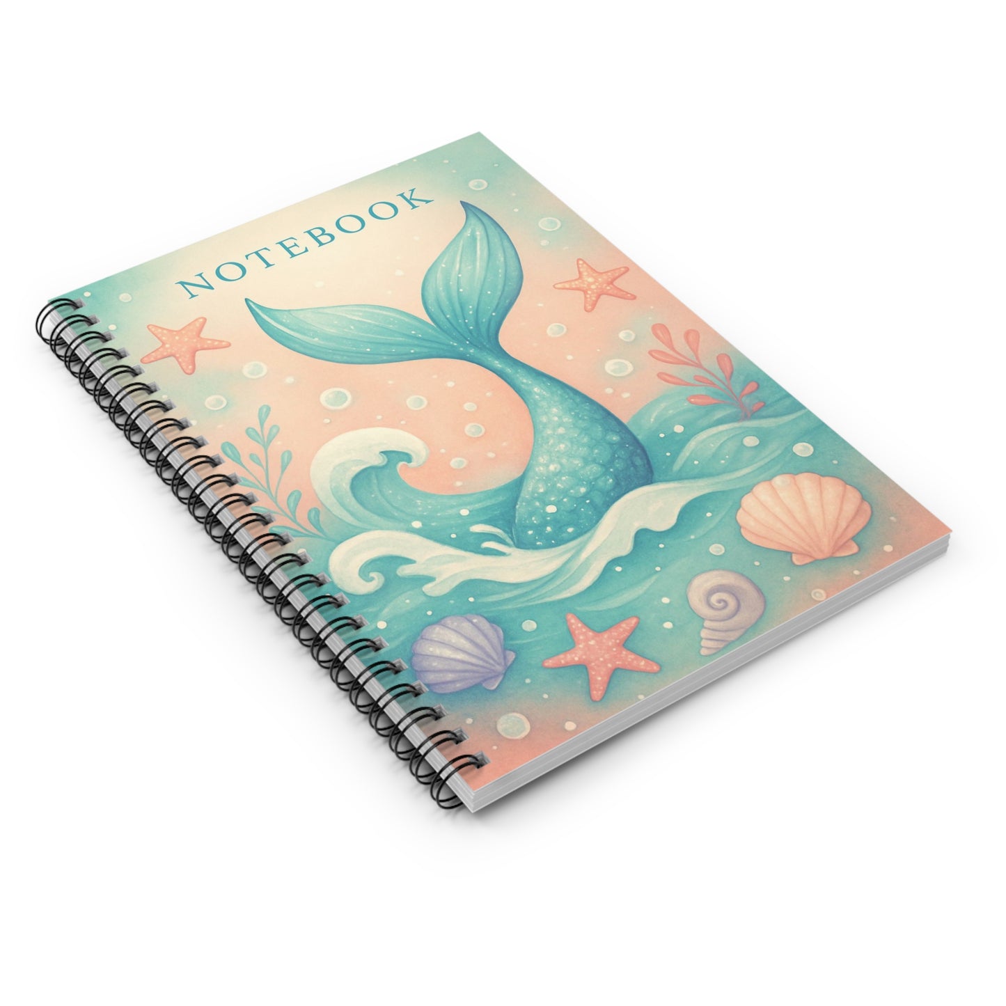 Mermaid Tail Spiral Notebook – Ocean-Inspired Journal for Kids & Dreamers