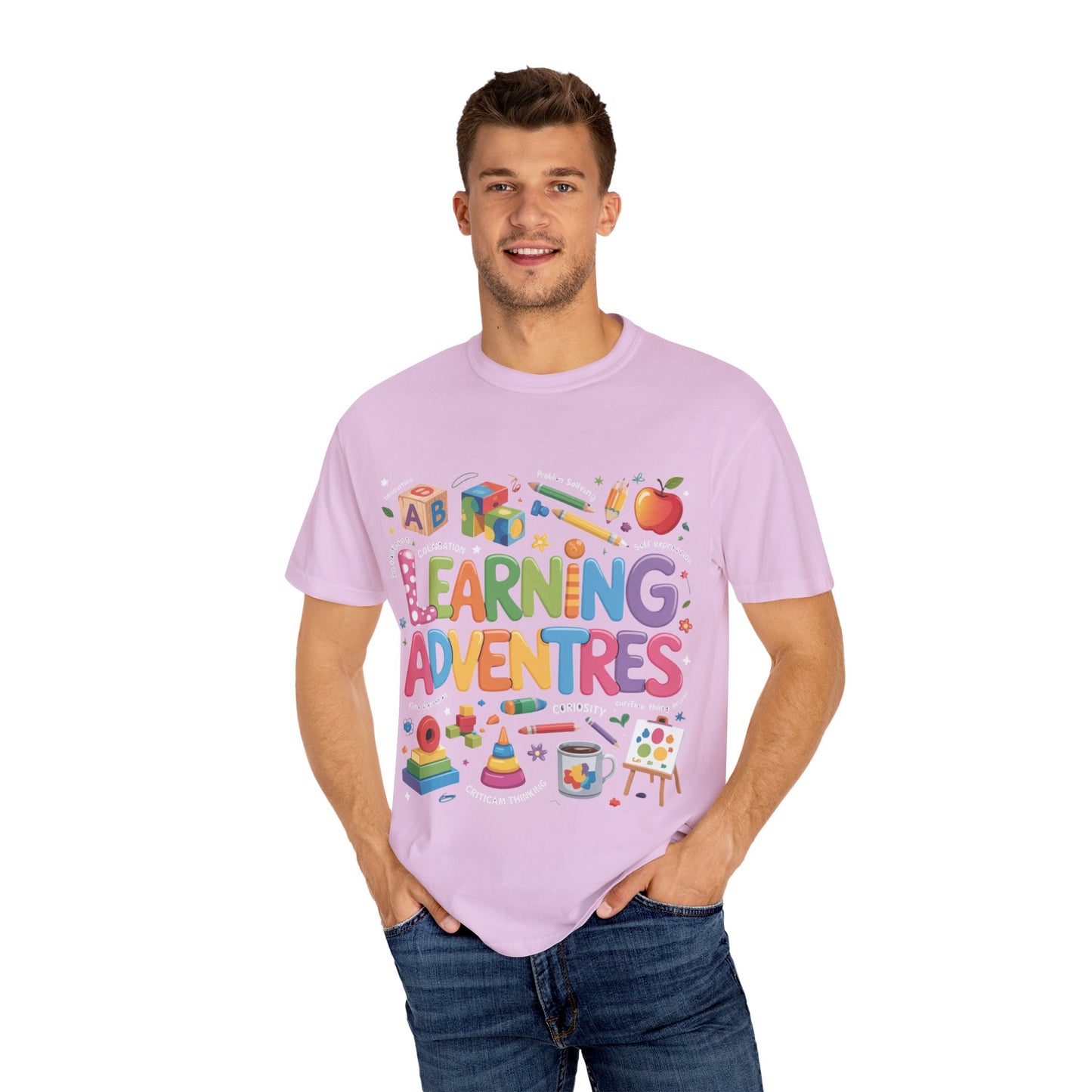 Colorful Learning Adventures T-Shirt – Fun Educational Tee for Kids & Teachers