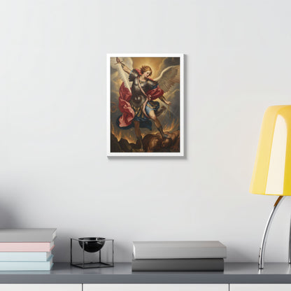 Saint Michael Framed Poster — Archangel Wall Art Print