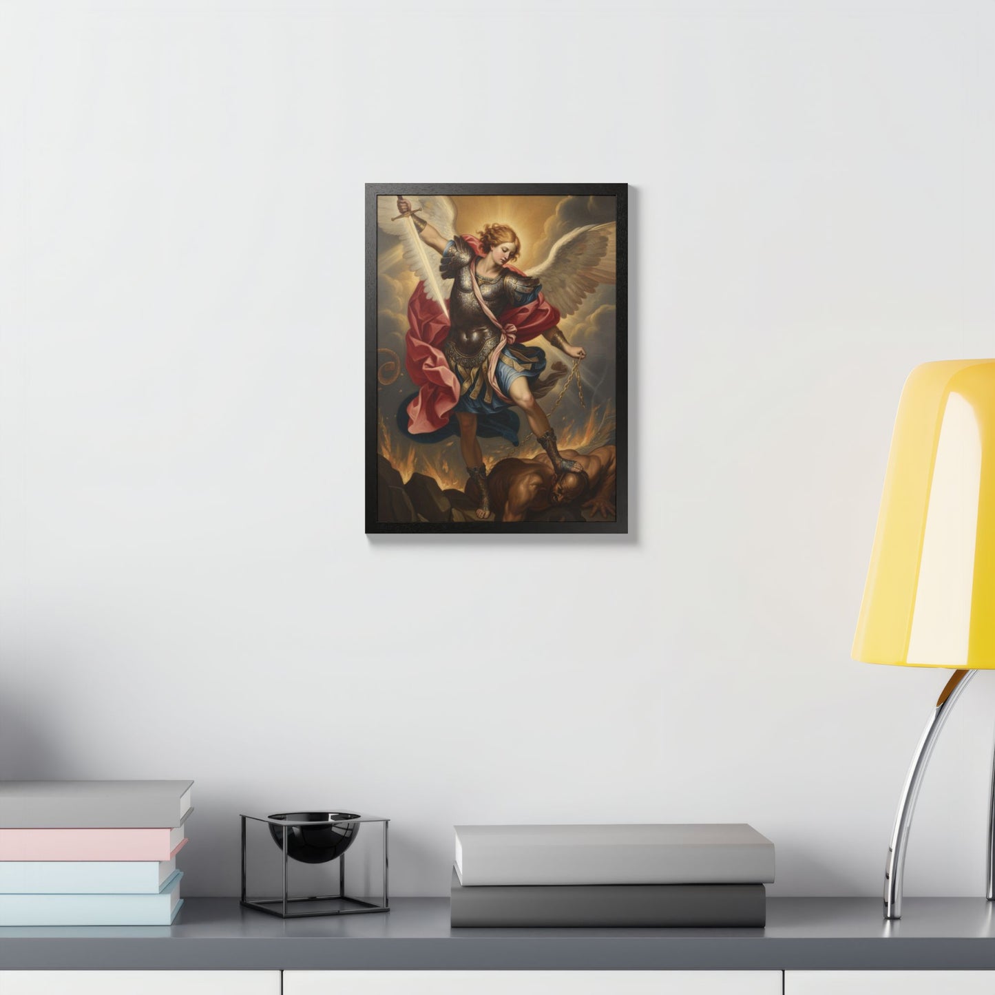 Saint Michael Framed Poster — Archangel Wall Art Print