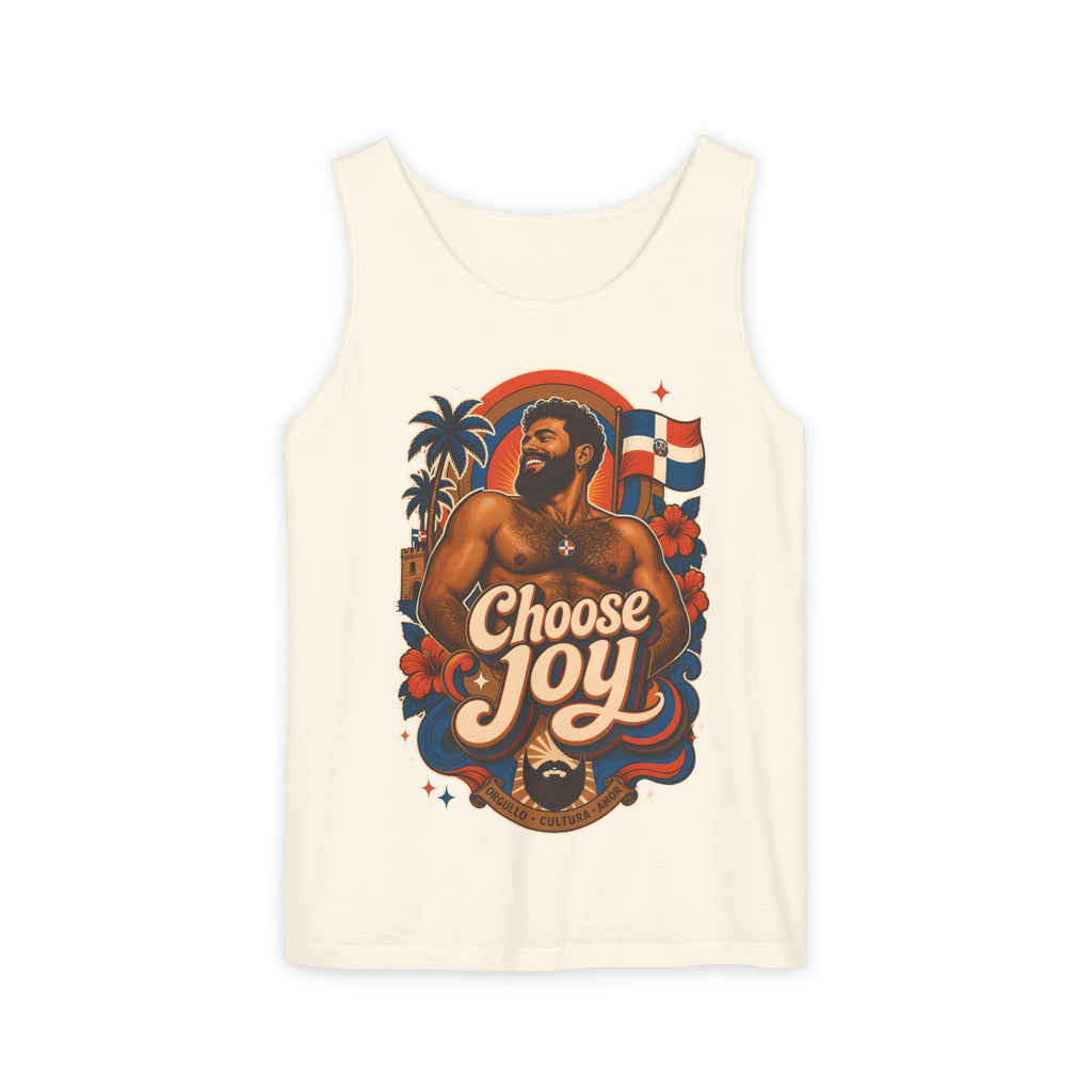 Choose Joy Tank Top — Vintage Tropical Pride Graphic Tank