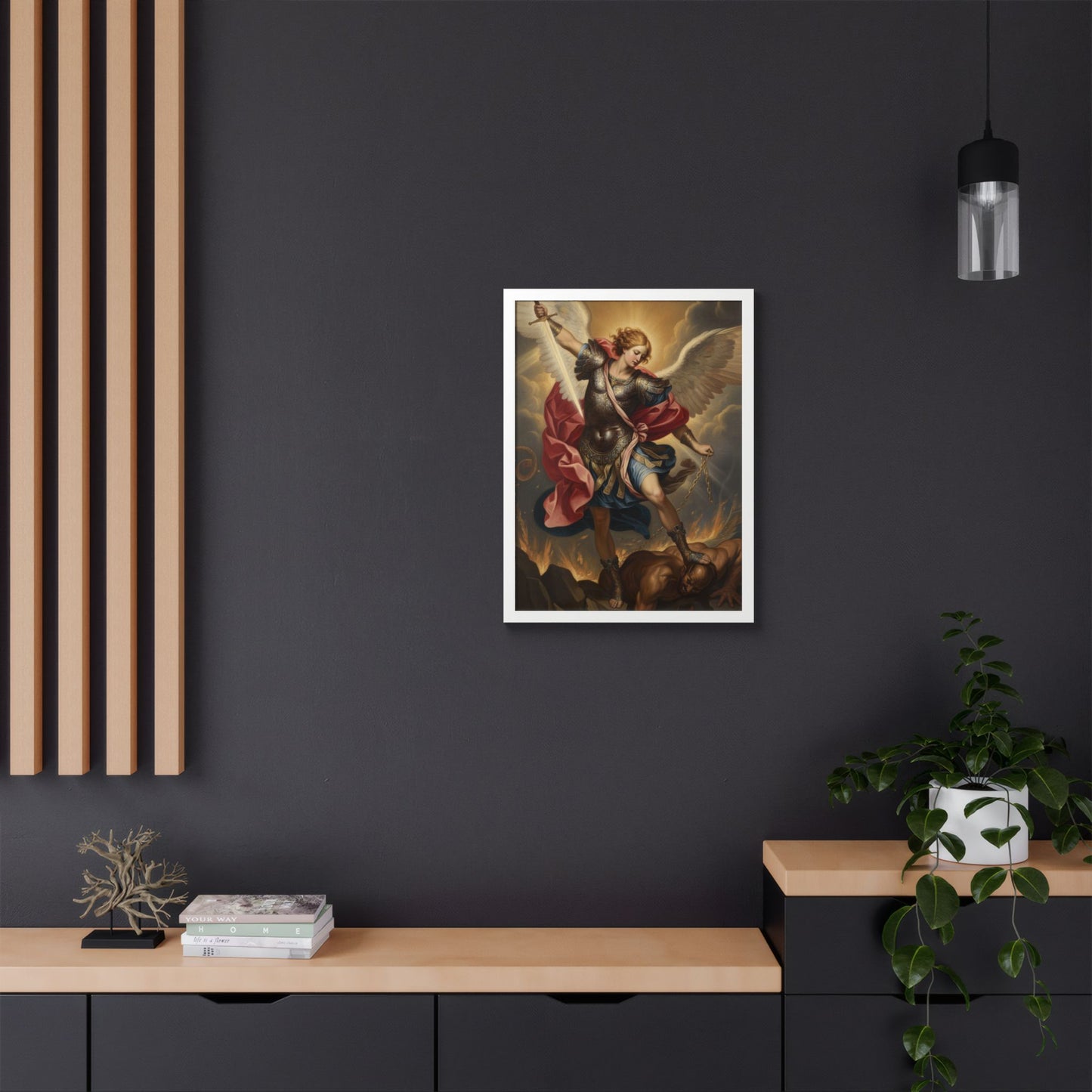 Saint Michael Framed Poster — Archangel Wall Art Print
