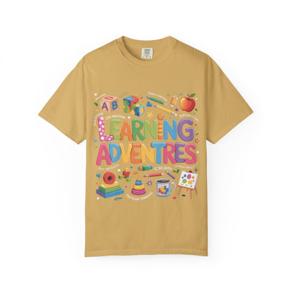 Colorful Learning Adventures T-Shirt – Fun Educational Tee for Kids & Teachers