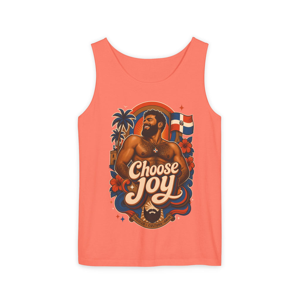 Choose Joy Tank Top — Vintage Tropical Pride Graphic Tank