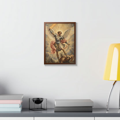 Saint Michael Archangel Framed Poster — Classic Religious Wall Art