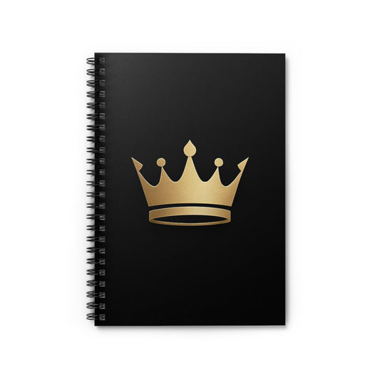 Gold Crown Spiral Notebook – Elegant Journal for Leaders, Dreamers & Go-Getters