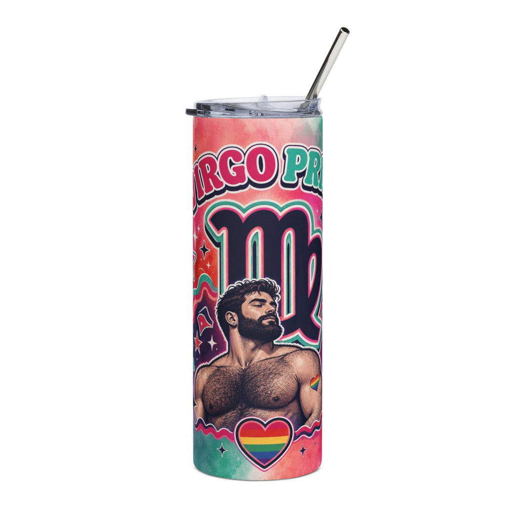 Virgo Pride 20oz Stainless Steel Tumbler — Rainbow Zodiac Drink Cup