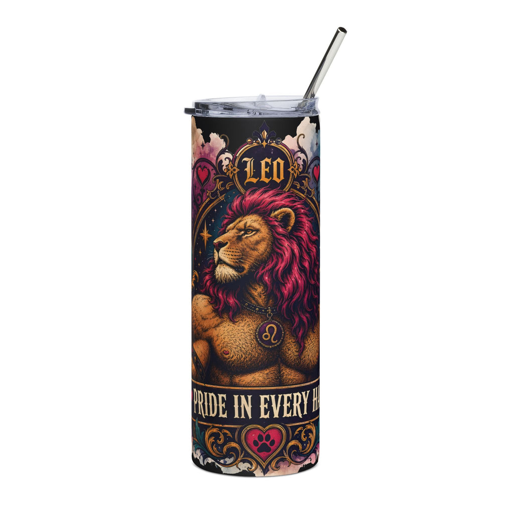 Leo Zodiac Stainless Steel Tumbler — 'Pride in Every Roar' 20oz