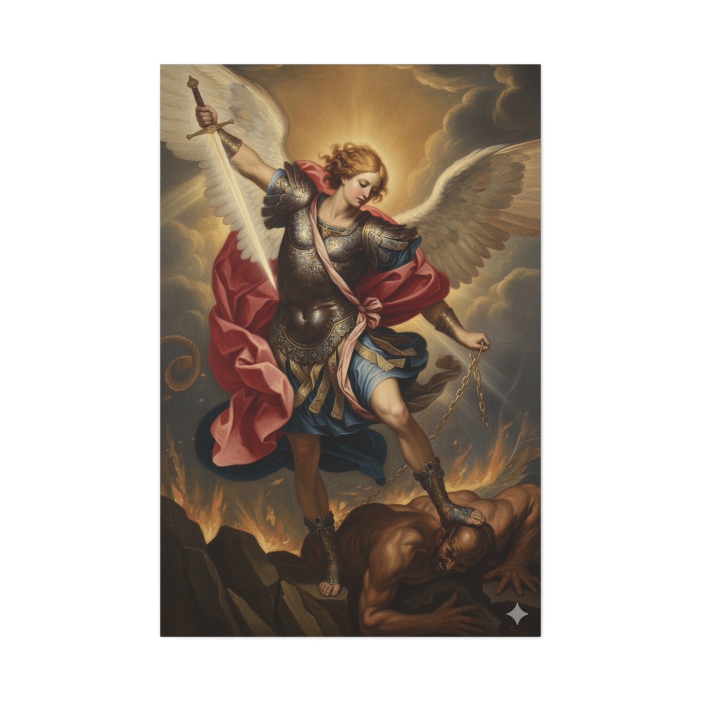 St. Michael Archangel Canvas Art Wrap – Classic Religious Wall Art