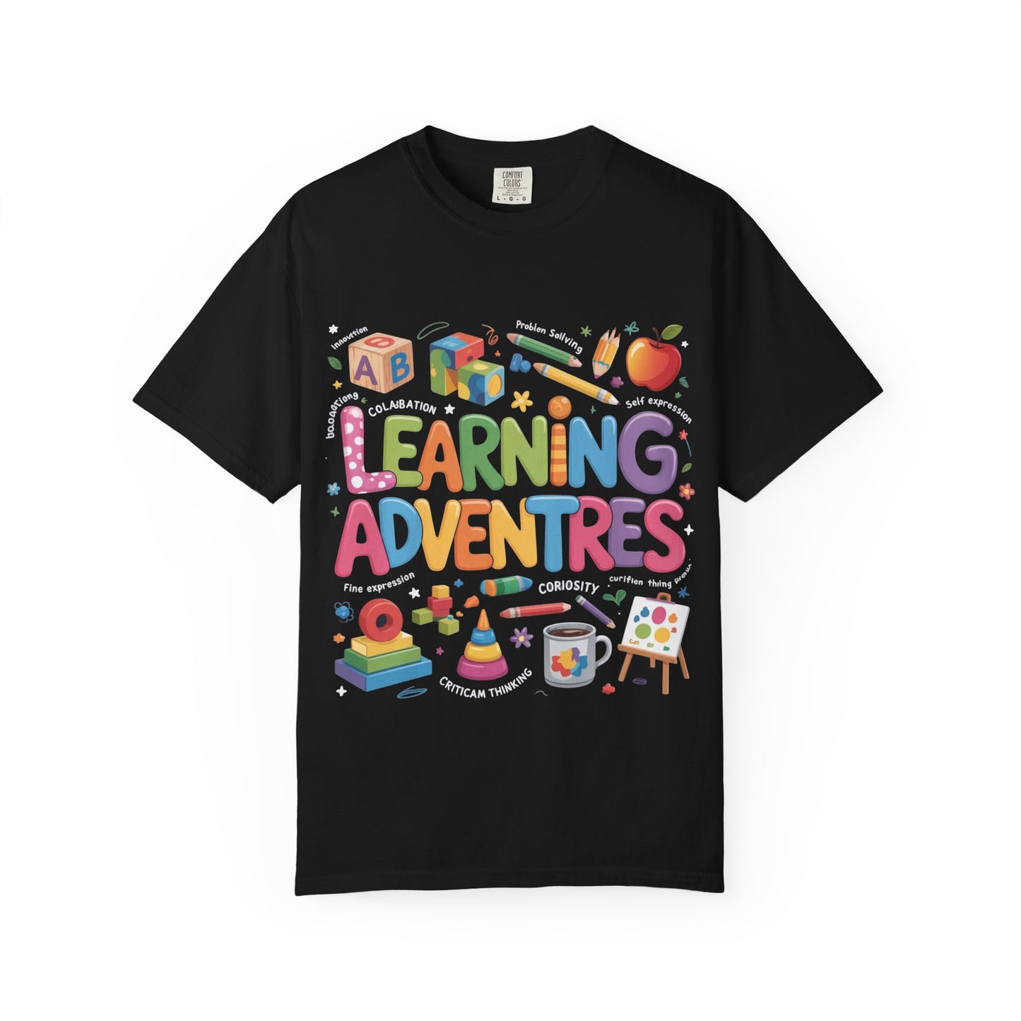 Colorful Learning Adventures T-Shirt – Fun Educational Tee for Kids & Teachers