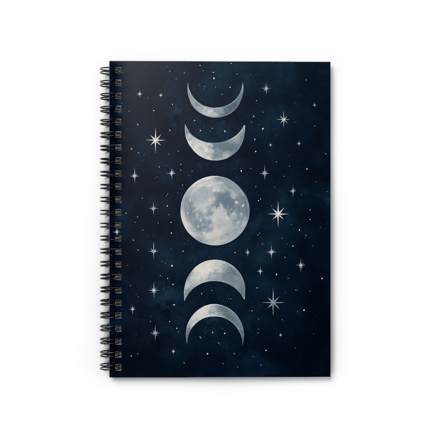Celestial Moon Journal – Spiral Lined Notebook for Mindfulness & Astrology Lovers