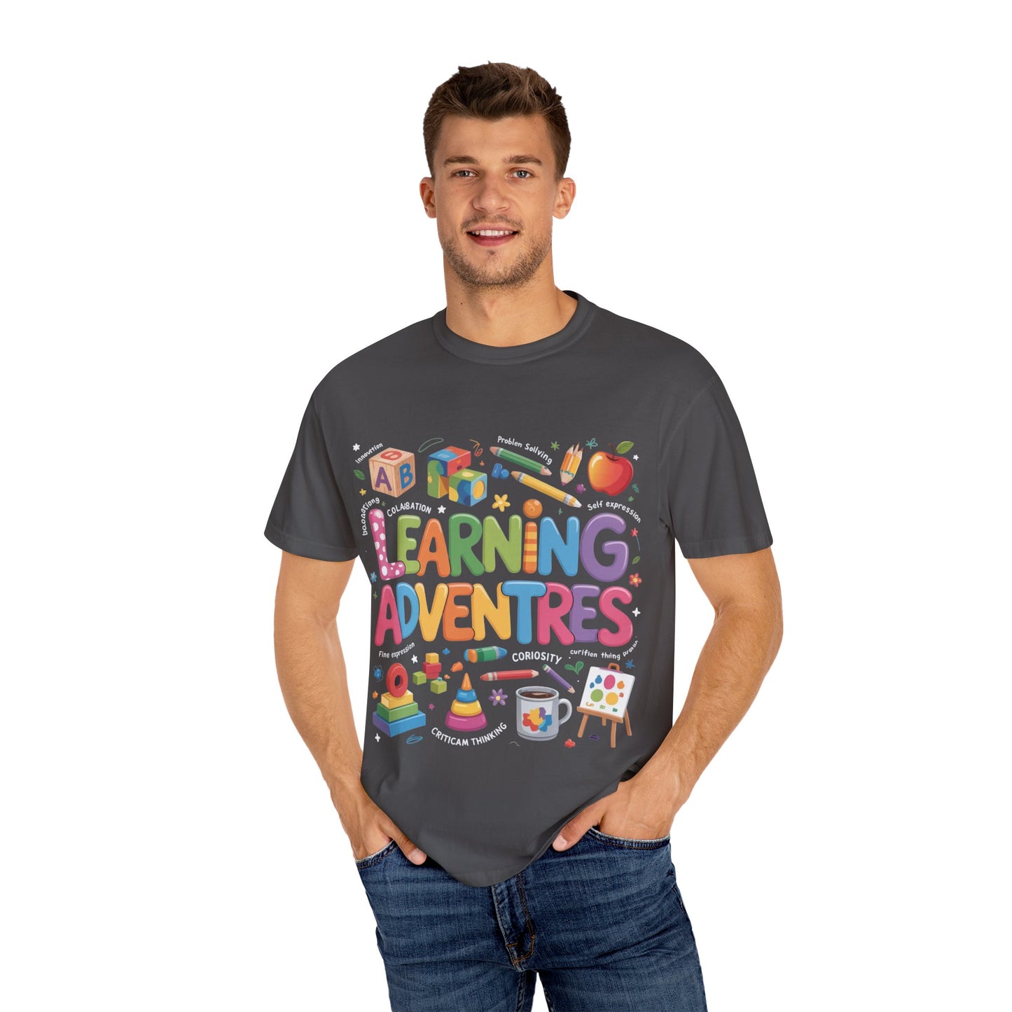 Colorful Learning Adventures T-Shirt – Fun Educational Tee for Kids & Teachers