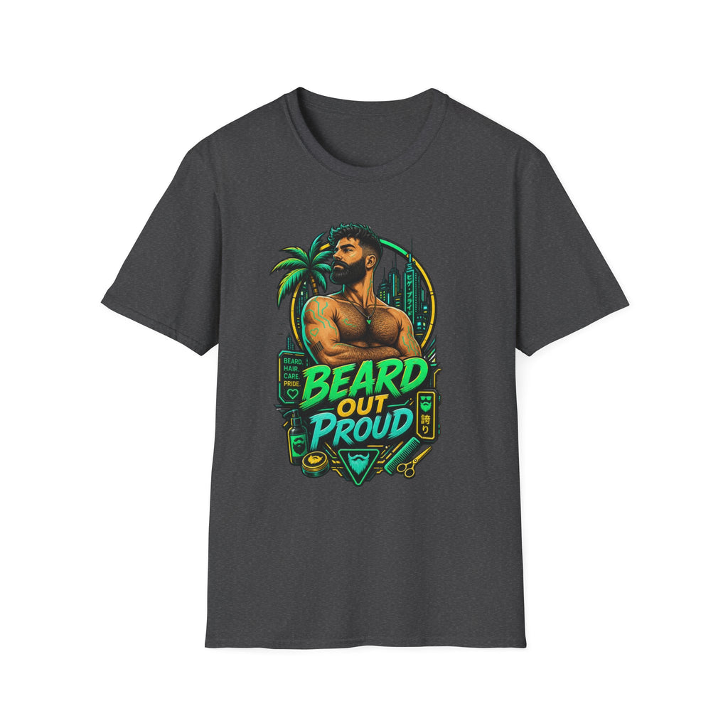 Beard Out Proud T-Shirt — Tropical Bearded Guy Graphic Tee