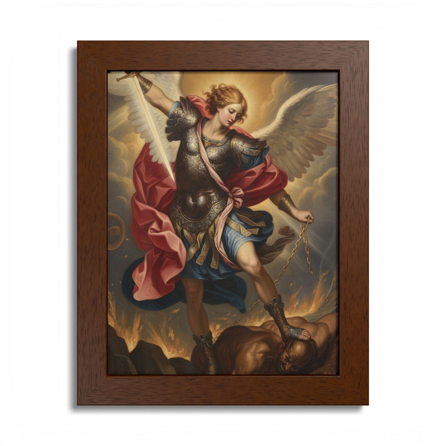 Saint Michael Framed Poster — Archangel Wall Art Print