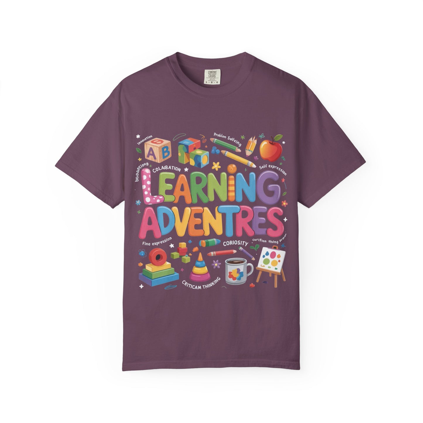 Colorful Learning Adventures T-Shirt – Fun Educational Tee for Kids & Teachers