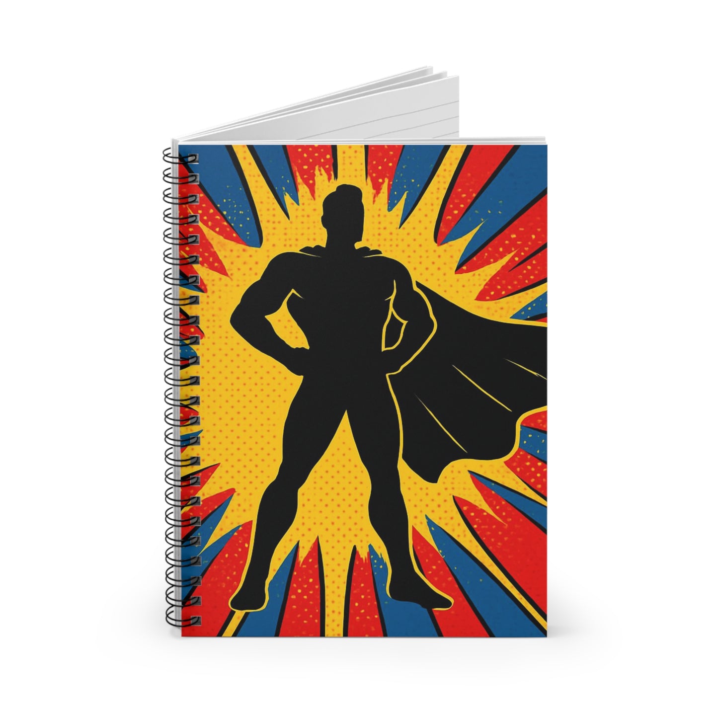 Hero-Inspired Notebook | Bold Pop Art Design | Perfect Gift for Students & Writers