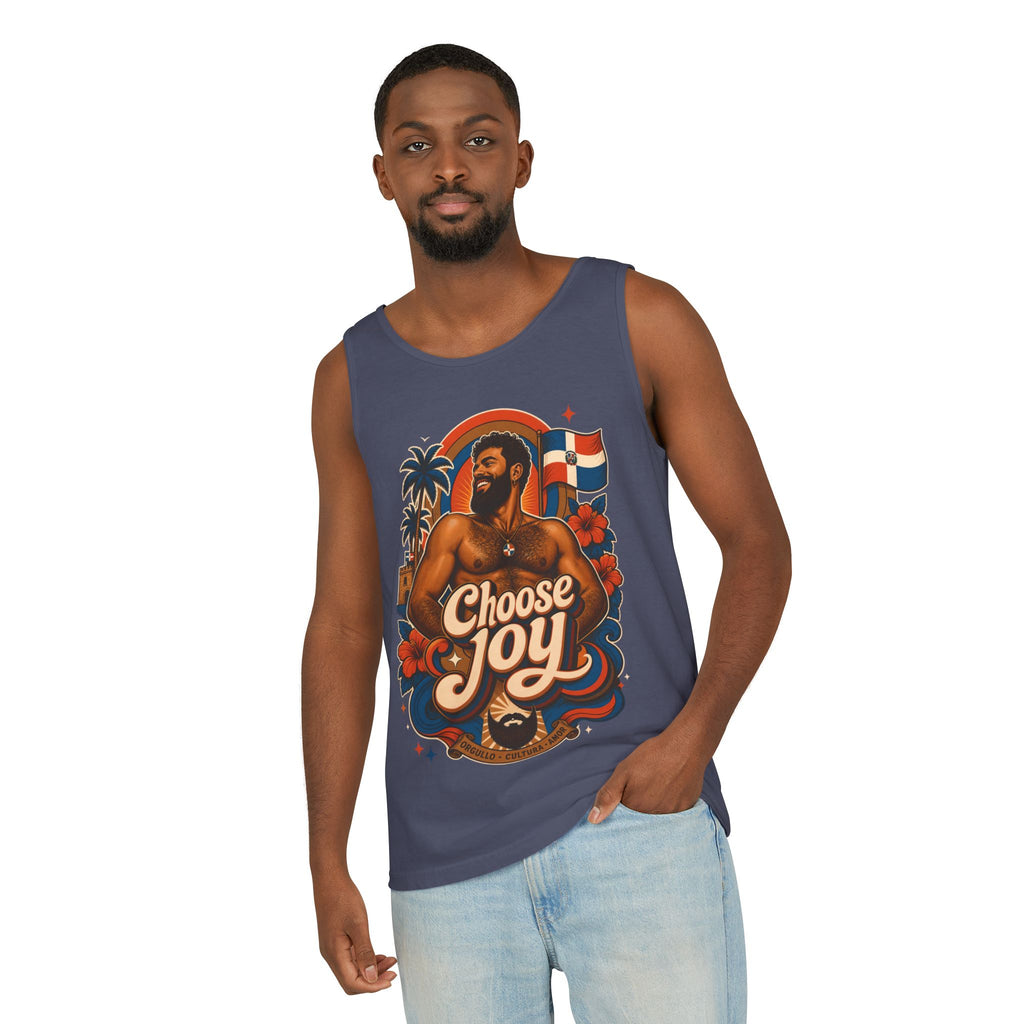 Choose Joy Tank Top — Vintage Tropical Pride Graphic Tank