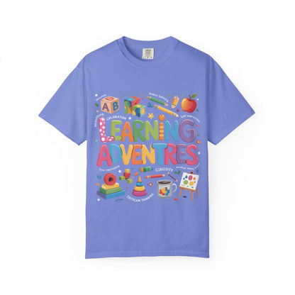 Colorful Learning Adventures T-Shirt – Fun Educational Tee for Kids & Teachers