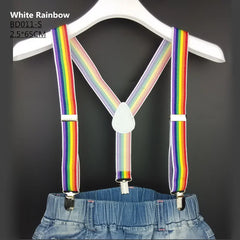 Colorful Stripes Rainbow Suspenders