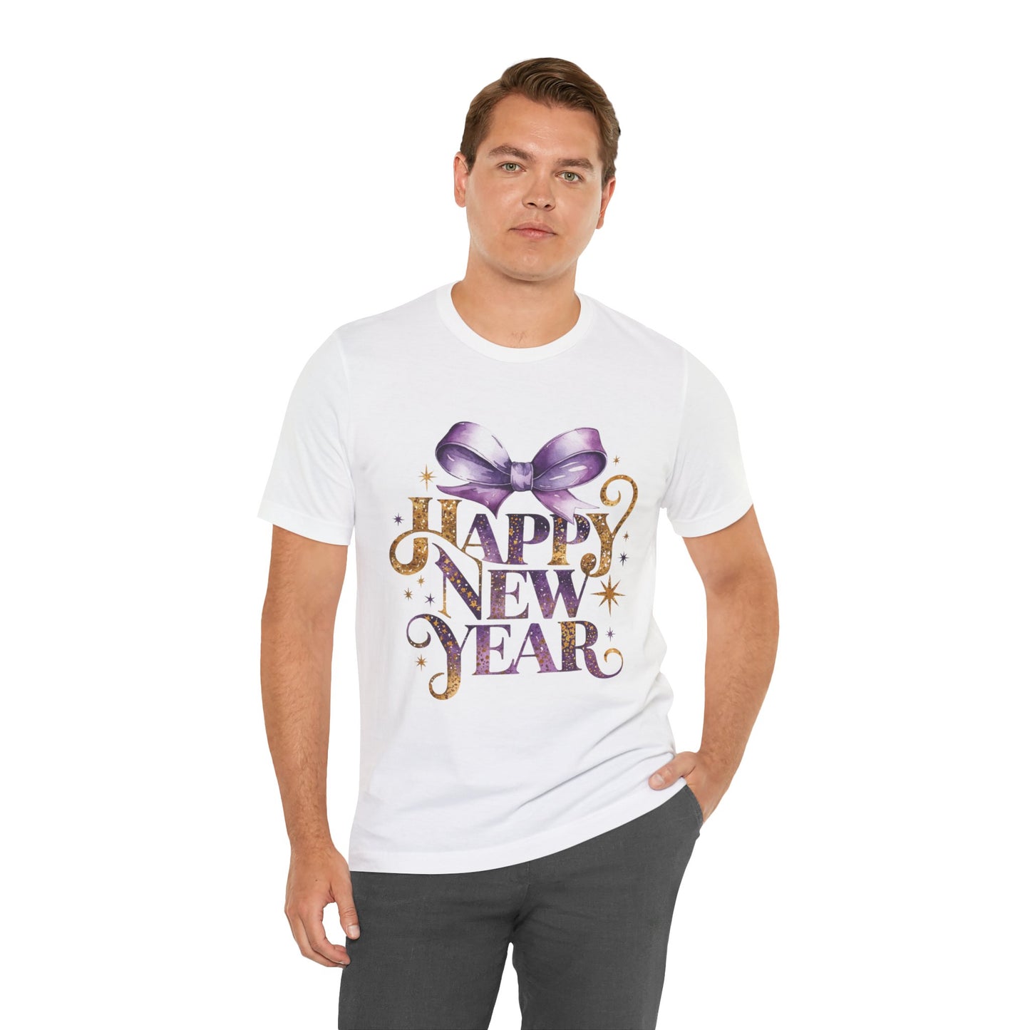 Happy New Year Unisex Jersey Tee - Festive Celebratory Shirt