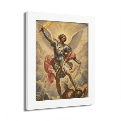 Saint Michael Archangel Framed Poster — Classic Religious Wall Art