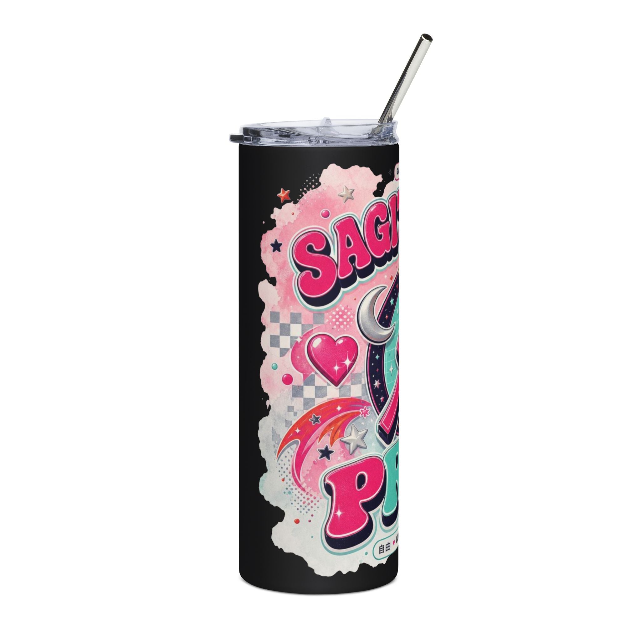 Sagittarius Pride 20oz Stainless Steel Tumbler – Astrological LGBTQ+ Zodiac Travel Mug
