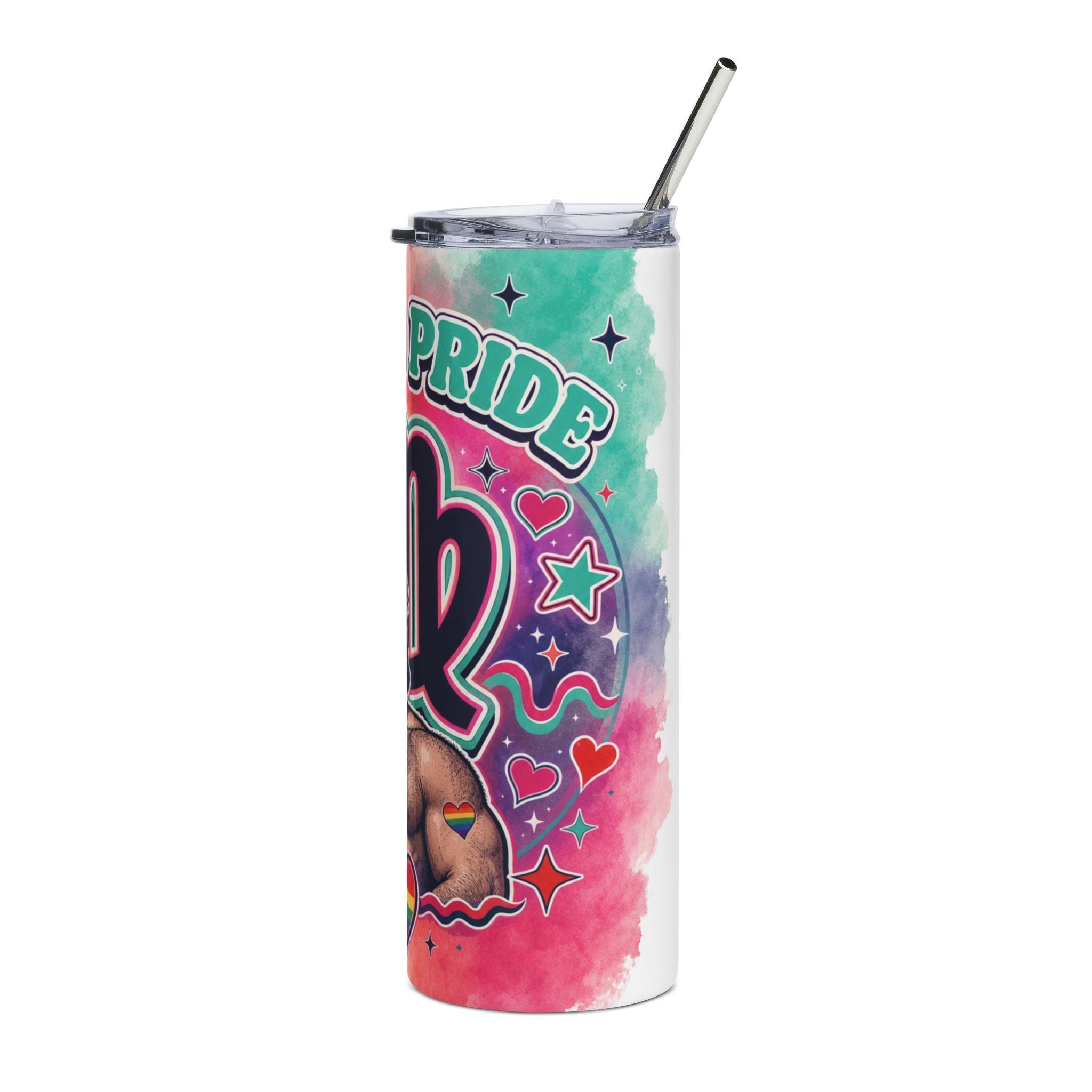 Virgo Pride 20oz Stainless Steel Tumbler — Rainbow Zodiac Drink Cup