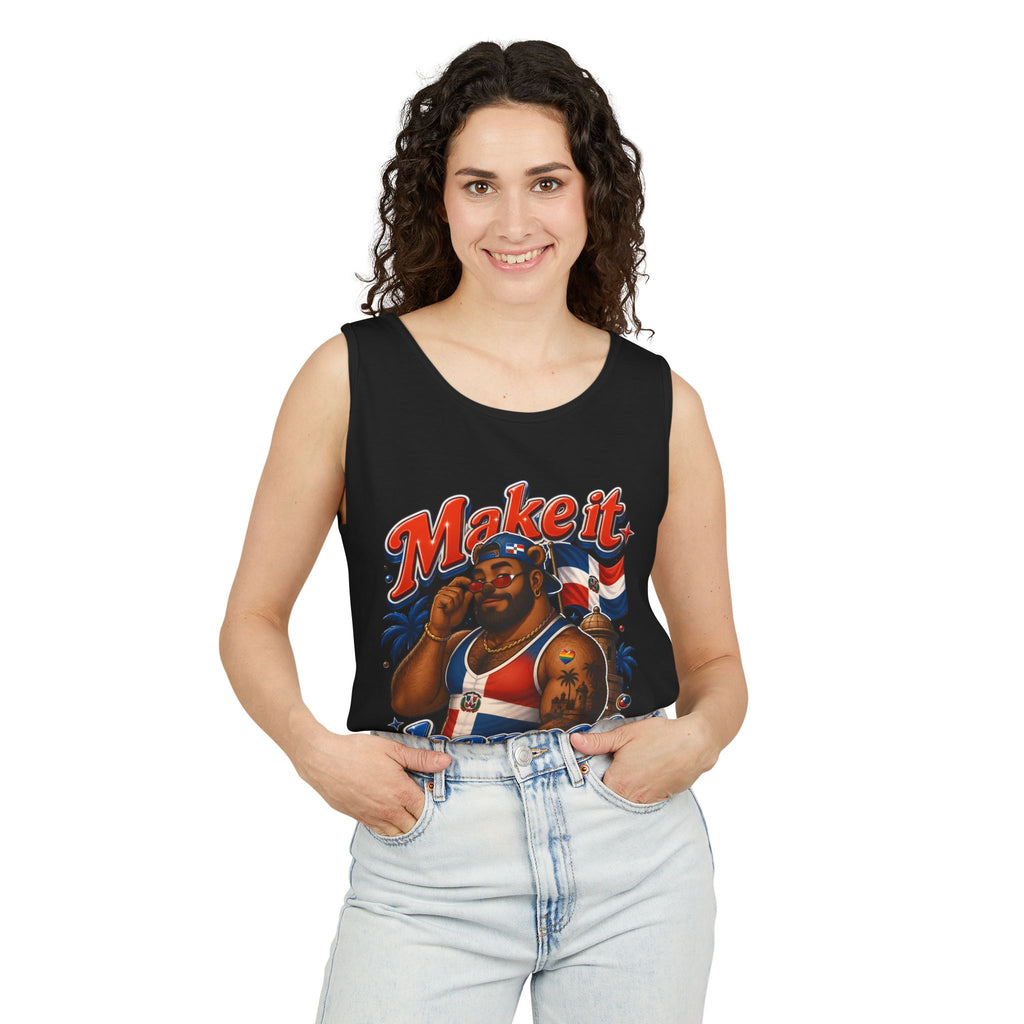 Make It Happen Tank Top — Retro Patriotic Motivational Muscle Tee