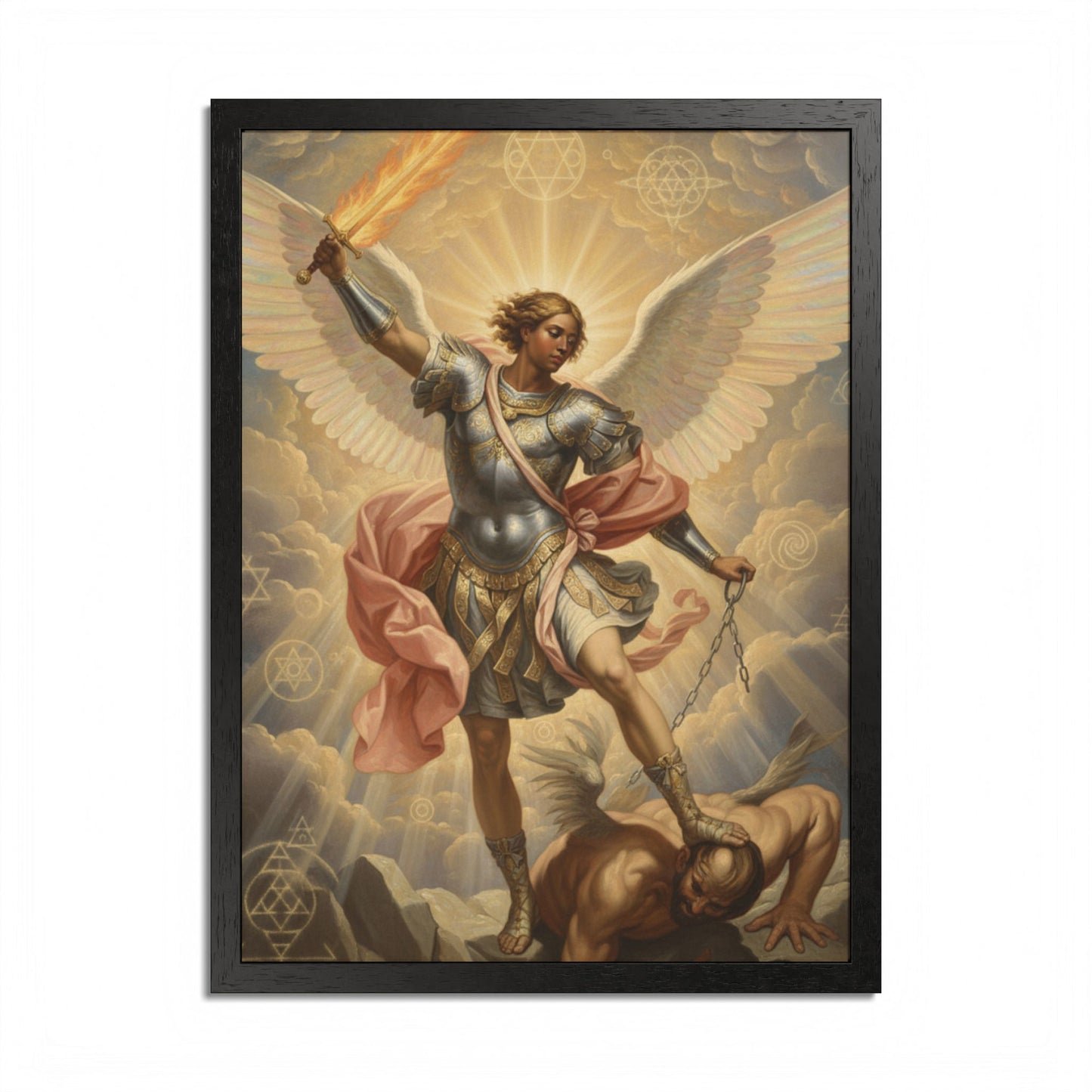 Saint Michael Archangel Framed Poster — Classic Religious Wall Art