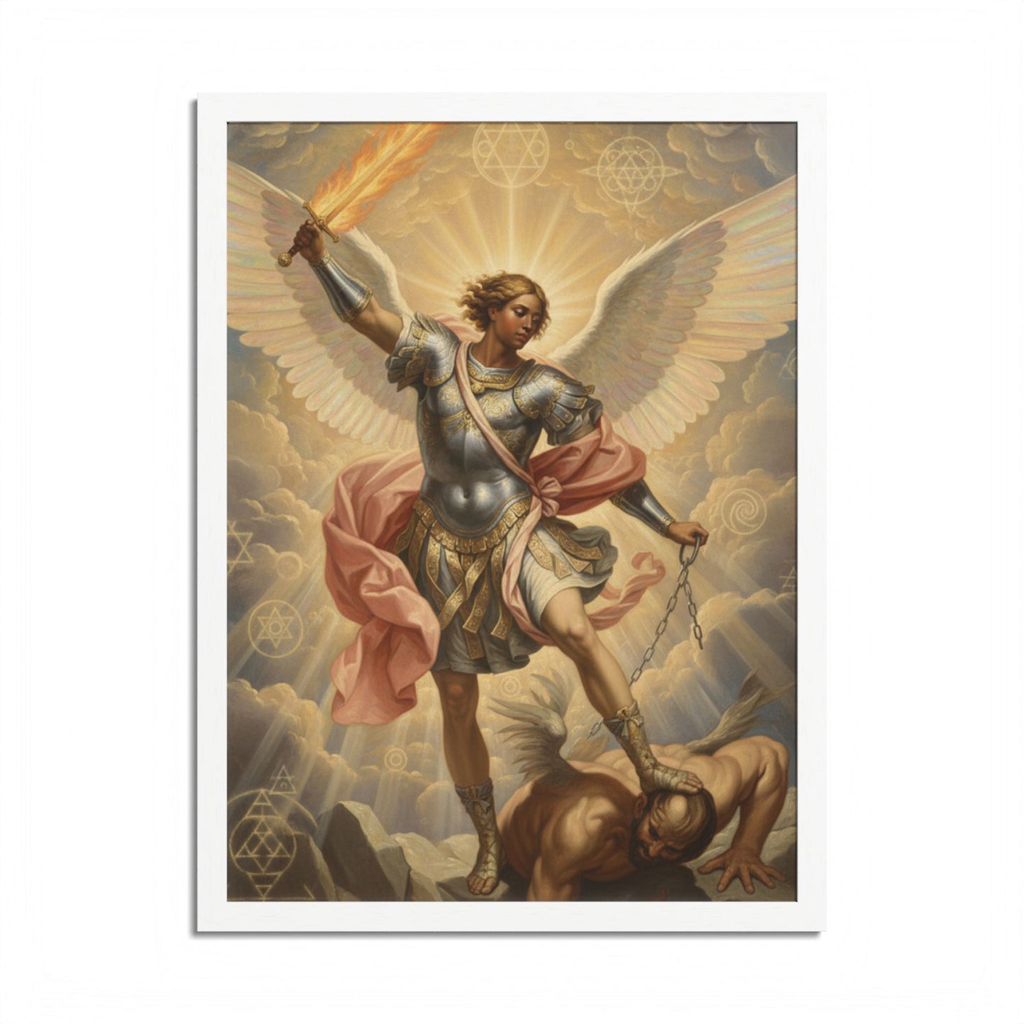 Saint Michael Archangel Framed Poster — Classic Religious Wall Art