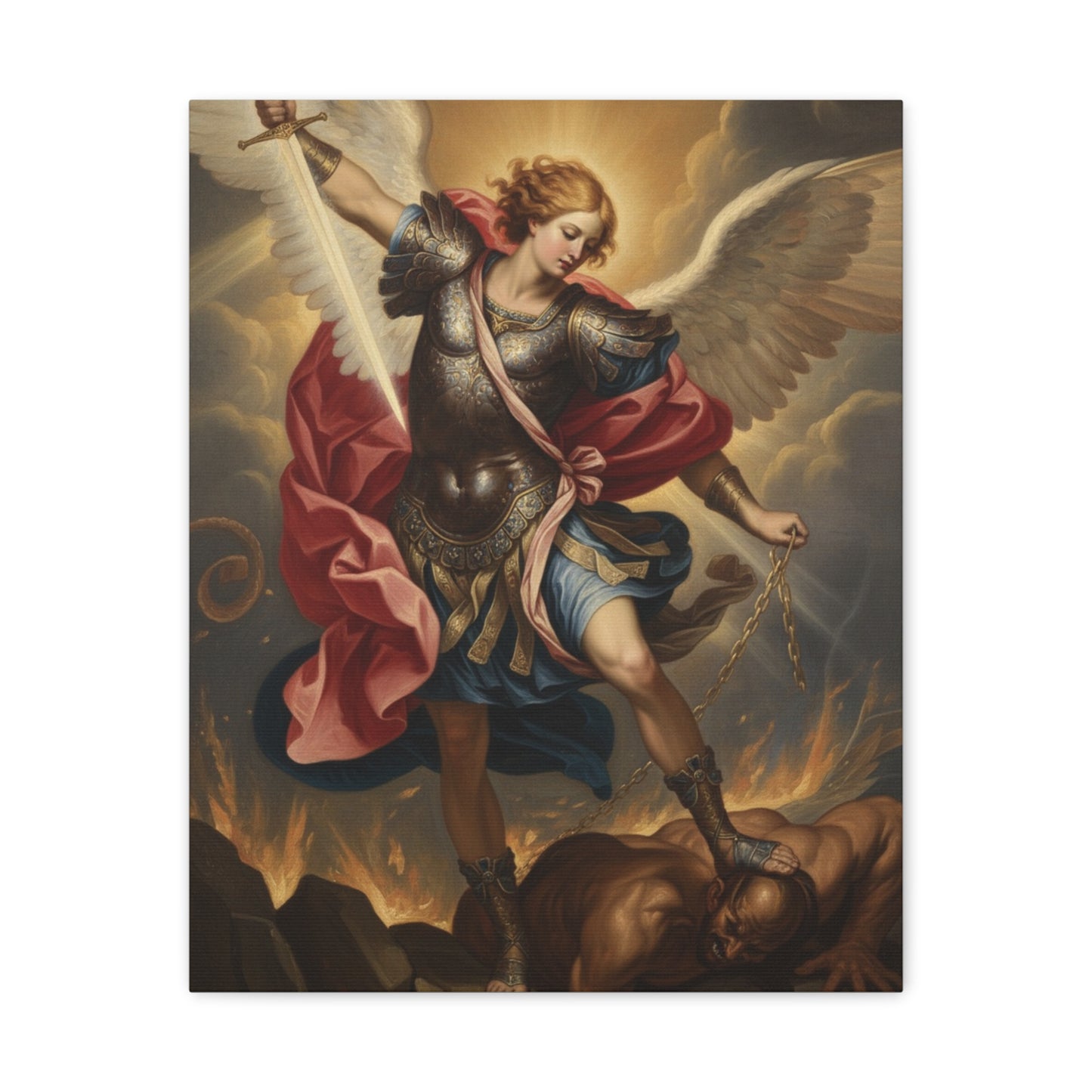 St. Michael Archangel Canvas Art Wrap – Classic Religious Wall Art