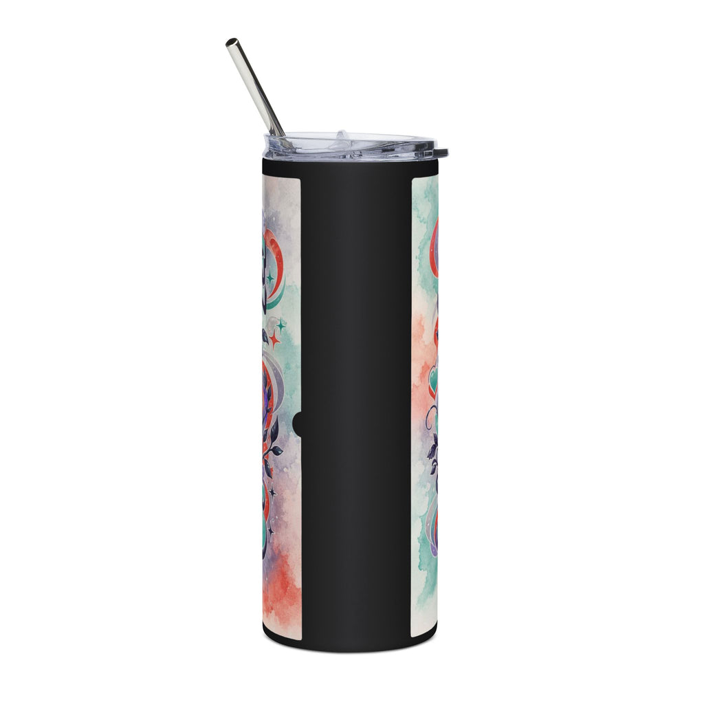 Aquarius Pride 20oz Stainless Steel Tumbler – Gay Pride Month Zodiac Water Bottle