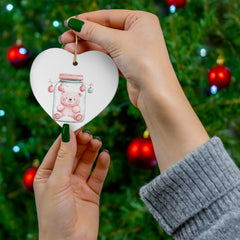 Adorable Teddy Bear Jar Ornament: Perfect for Holiday Décor and Gifts