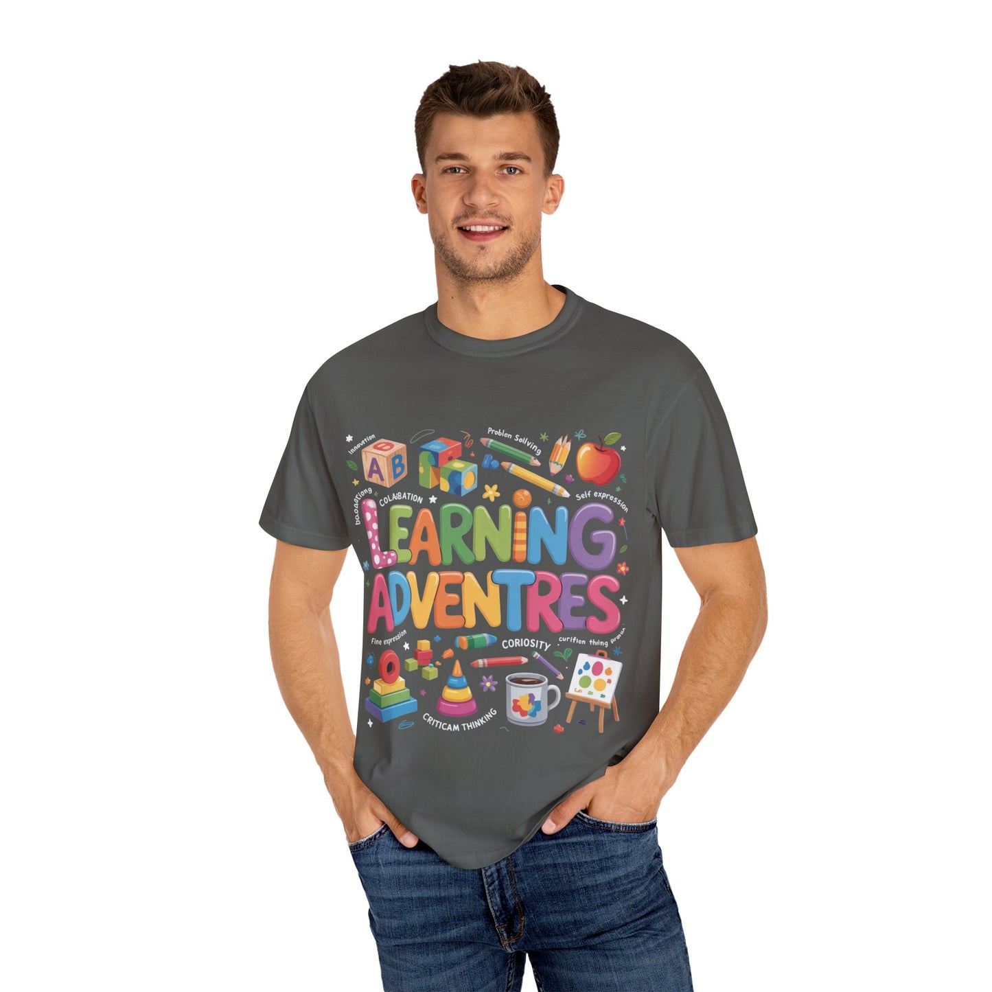 Colorful Learning Adventures T-Shirt – Fun Educational Tee for Kids & Teachers