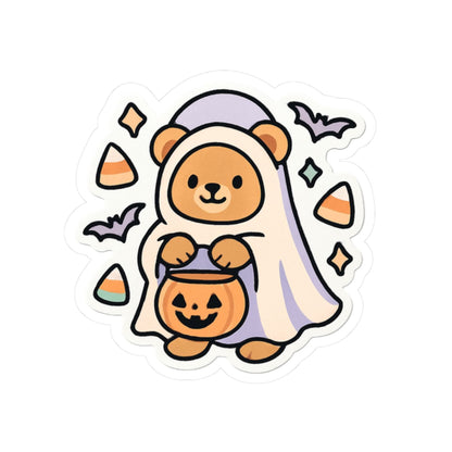 Cute Halloween Bear Kiss-Cut Stickers, Perfect for Laptop, Scrapbooking, Gift Wrapping, Fall Decor, Seasonal Fun