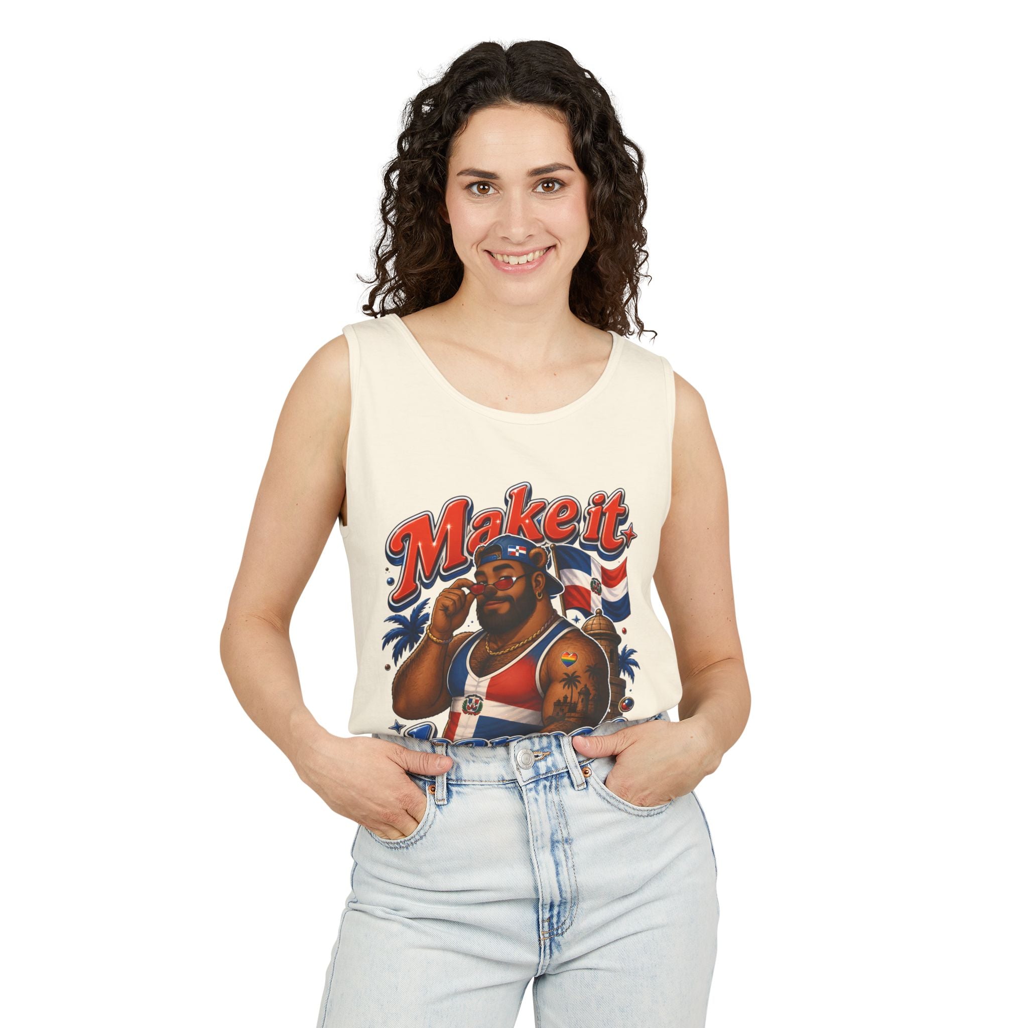 Make It Happen Tank Top — Retro Patriotic Motivational Muscle Tee