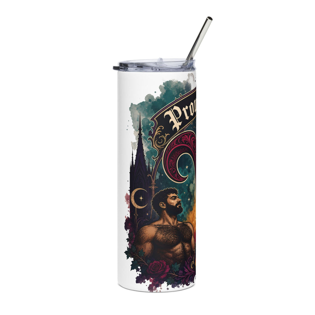 Proud Aries 20oz Stainless Steel Tumbler — Zodiac Pride Rainbow Heart