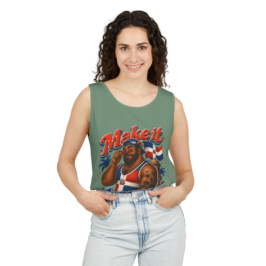 Make It Happen Tank Top — Retro Patriotic Motivational Muscle Tee